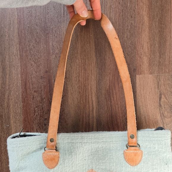 MZ Fair Trade Handmade Wool Bucket Tote Pastel Bohemian Manos Zapatecos Large - Picture 10 of 11